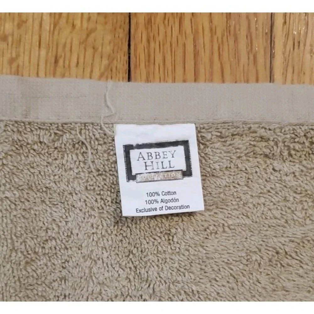 Vintage‎ Abbey Hill Regal Sage Bath Towel Set 2 Bath 1 Hand Towel Tassels Kmart